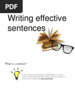 Writing Effective Sentences