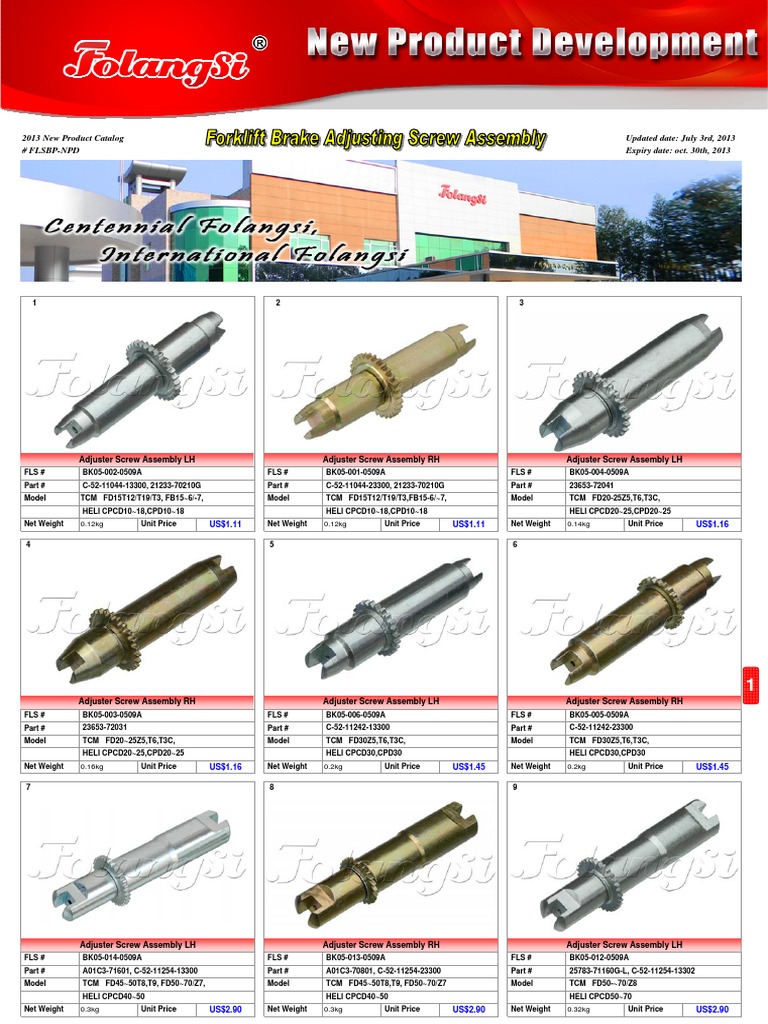 2013 Adjuster Parts Catalog | PDF