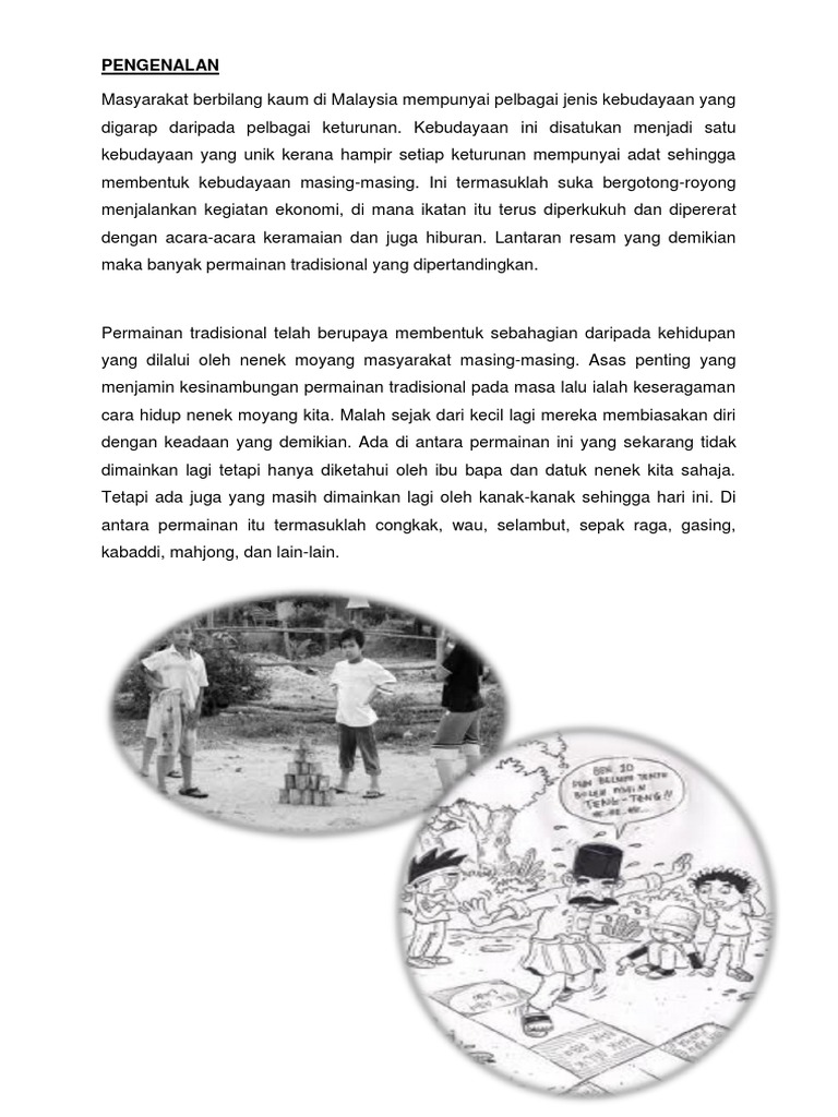 Teks Bacaan Tentang Permainan Tradisional