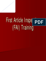 First Article Inspection Instruction