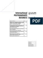 International POSTGRADUATE BUSINESS Journal Vol 4