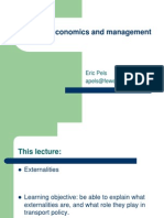 Transport Economics and Management: Externalities
