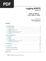 Logging HOWTO: Guido Van Rossum Fred L. Drake, JR., Editor