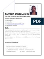 Curriculum Patricia Barzola