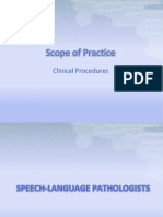 Scope of Practice for SLPs, Audiologists and Assistants