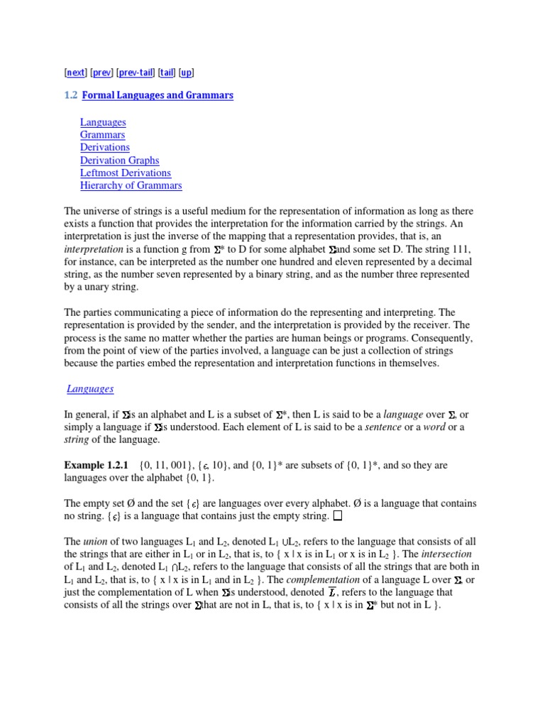 Languages Grammars Derivations Derivation Graphs Leftmost Derivations ...
