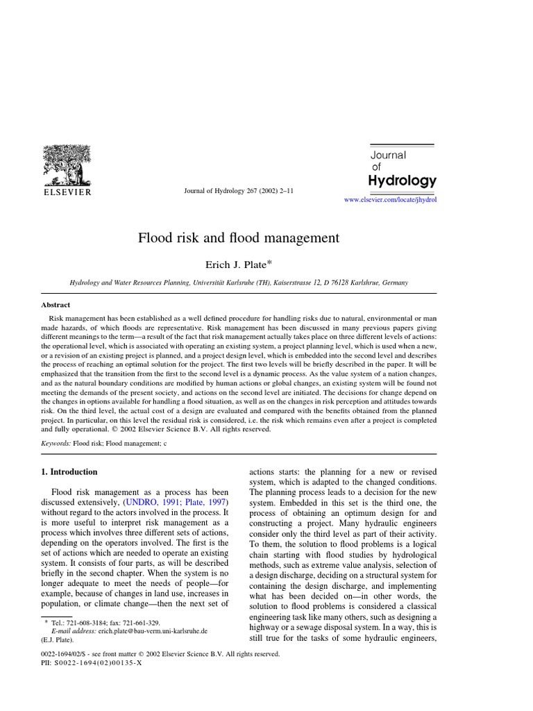 Flood Risk and Flood Management | PDF | Flood | Risk Management