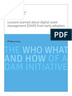 Lessons learned about digital asset management (DAM) from early adopters