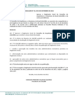 Resolução CAUBR no 33, de 6 de setembro de 2012 - Regimento Geral do