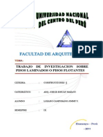 Trabajo de Investigacion Sobre Pisos Laminados o Pisos Flotantes