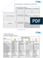 HR Employee Evaluation Form Sample