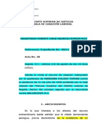 Corte Suprema de Justicia estudia caso laboral sobre prestaciones sociales