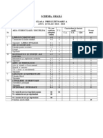 Schema Orara Clasa Pregatitoare