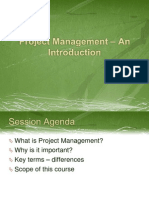 Session 1 - Project Management – An Introduction