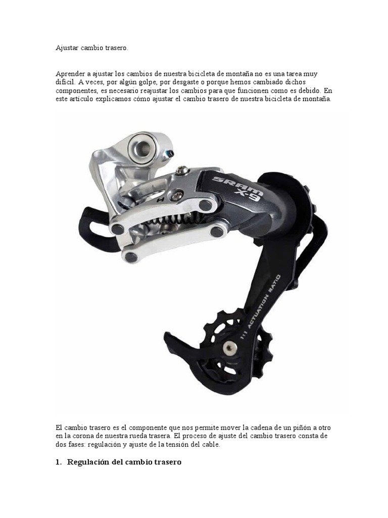 Ajustar Cambio Trasero | PDF | Tornillo | Science