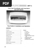 Download Audioline RTT1 Clock Radio Manual by Jonathan Drake SN175611494 doc pdf