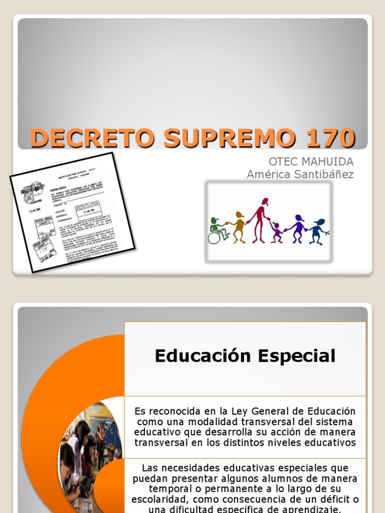 Necesidades Educativas Especiales y Decreto 170 | PDF | Educación ...