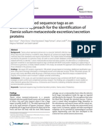 Use of Expressed Sequence Tags as an Alternative Approach for the Identification of Taenia Solium Metacestode Excretion Secretion Proteins 2013 BMC Research Notes