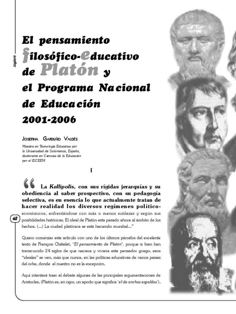 El Pensamiento de Platón (crítica) Platón Conocimiento