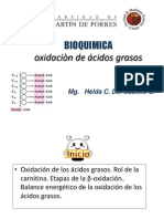 Oxidación de Ácidos Grasos - Metabolismo de Cuerpos Cetónicos