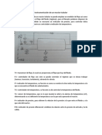 Instrumentación de un reactor tubular