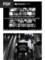 Engenharia para a Sustentabilidade e os Desafios do Protocolo de Quioto nos Açores – Sérgio Costa (Simbiente)