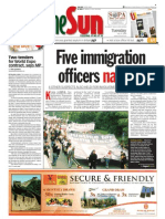 Thesun 2009-07-21 Page01 Five Immigration Officers Nabbed