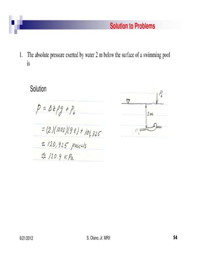 Fluid Mechanics Problems