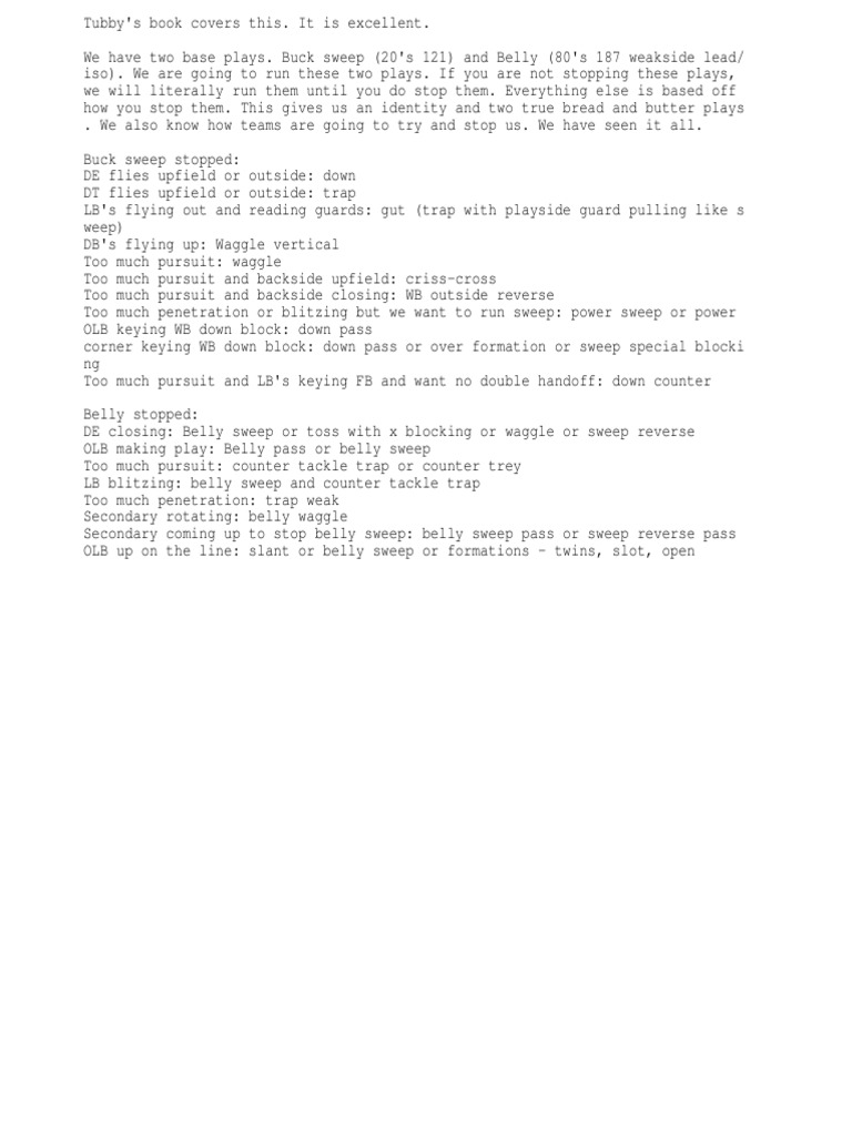 WingT Playcalling Notes PDF