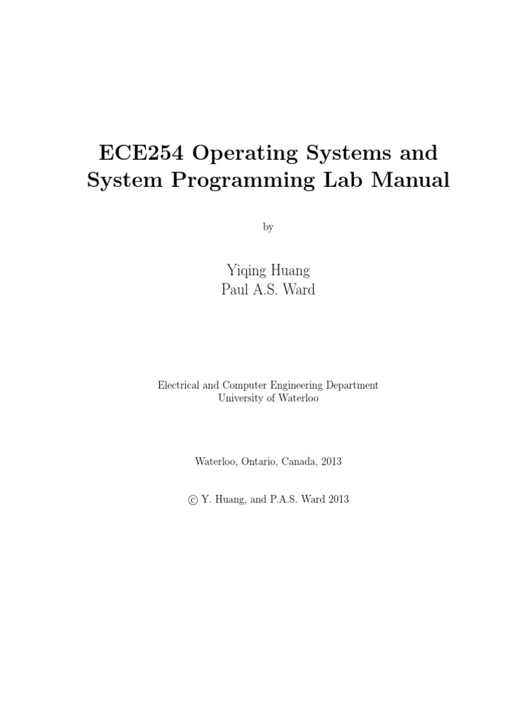 Ece254 Manual 2013sep09 | PDF | Secure Shell | System Software