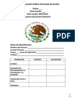 40201177 Examen Primer Bimestre 1er Grado