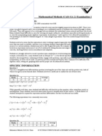 2008 Mathematical Methods (CAS) Exam Assessment Report Exam 1