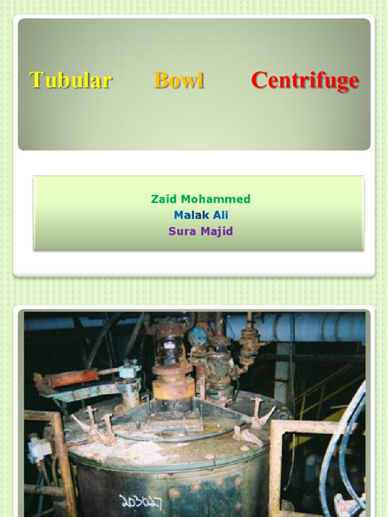 Tubular Bowl Centrifuge Centrifuge Liquids