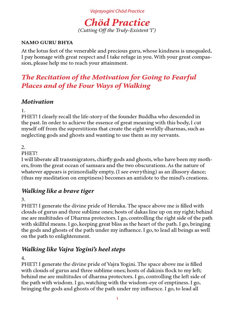 Vajrayogini Chod Practice Pdf Je Tsongkhapa Dharma