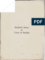 Kashmir Series of Texts and Studies - University of Kashmir