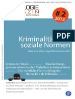 Soziologiemagazin Nr. 8: Kriminalität Und Soziale Normen