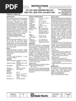 Instructions: DC Voltage Sensing Relays BE3-74VL, BE3-74VH, and BE3-74VD