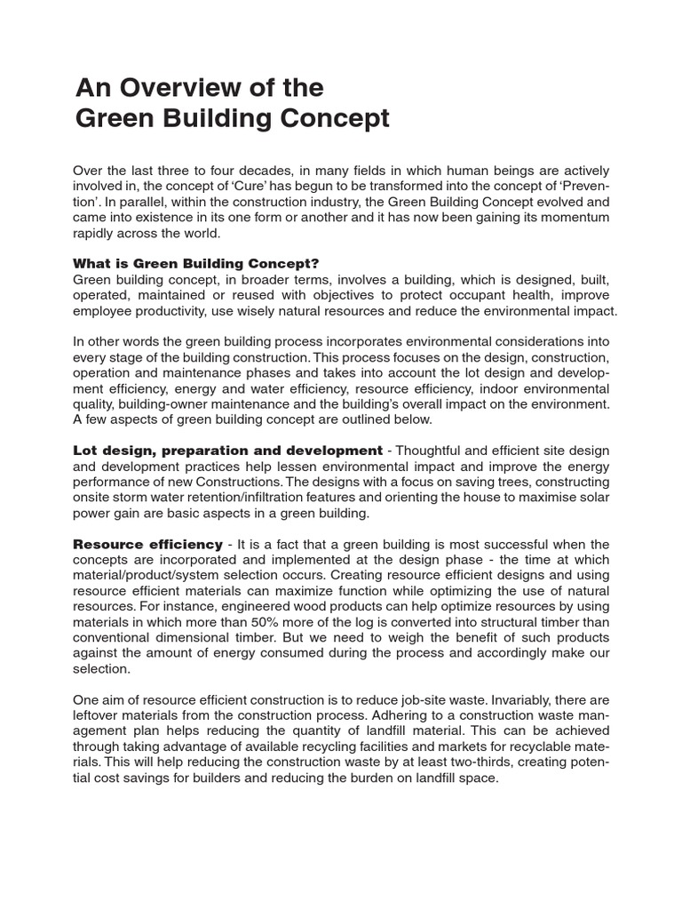 Green Building Concept PDF | PDF