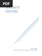 Assignment No 3 Security Testing
