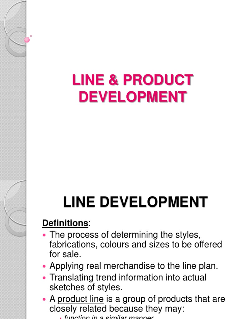 Line & Product Development | PDF