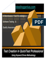 Test Creation in Quicktest Professional: A Storehouse of Vast Knowledge On Software Testing & Quality Assurance