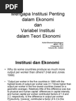 Download XIV - Mengapa Institusi Penting Dan Institusi Dalam Teori Ekonomippt by Imam Basori SN175736850 doc pdf