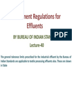 Government Regulations For Effluents: by Bureau of Indian Standards Lecture 40