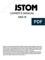 Kustom KBA16 Owner's Manual