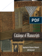 Catalog of Manuscripts - Dept of Libraries and Research, J&K Dept