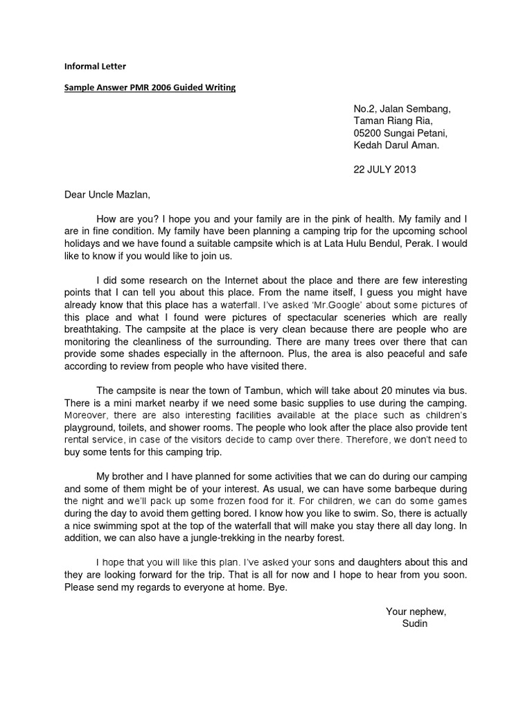 Letter essay format picture