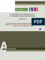 OpinionWay - Le baromètre CLAI  Metro  LCI du changement dans laction politique Oct2013