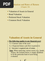 Valuation and Rates of Return