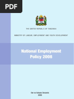 National Employment Policy, 2008