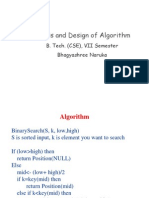 Analysis and Design of Algorithm: B. Tech. (CSE), VII Semester Bhagyashree Naruka
